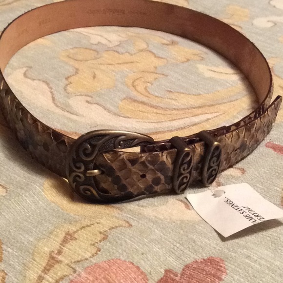 real snakeskin belt